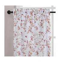 Kate Aurora Complete 3 Piece Rod Pocket Cherry Blossom Cafe Kitchen Curtain Tier & Valance Set