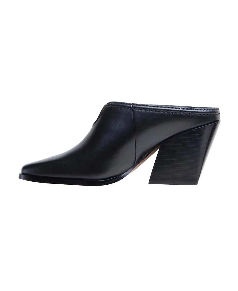 Shelley | Mid-Height Stack Heel Western Mule