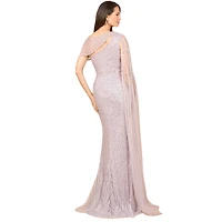 Lara Women's One Shoulder Fitted Gown