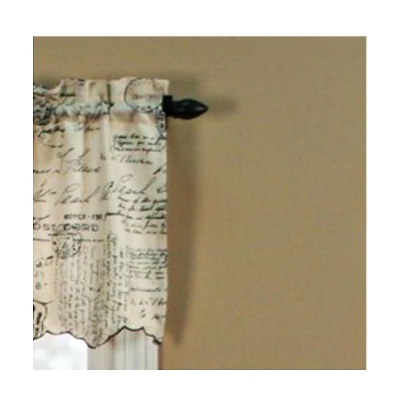 Script Classic Print Room Darkening Window Valance 48" x 15" Natural by Ellis Curtain
