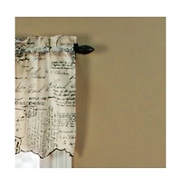 Script Classic Print Room Darkening Window Valance 48" x 15" Natural by Ellis Curtain