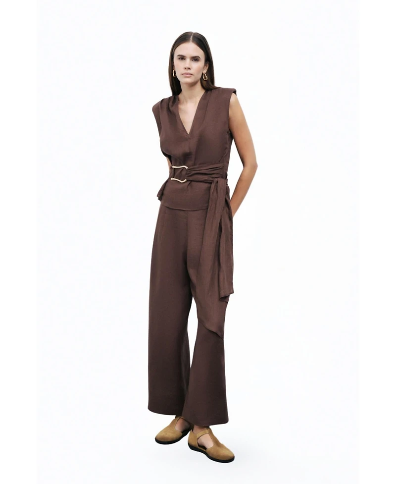 Nocturne Women's Waist Accessory Detailed Blouse