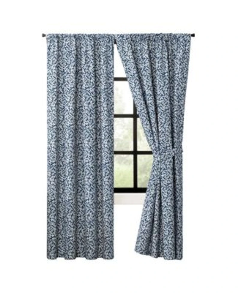 Ellis Curtain Sea Tumble Window Treatment 3 X22 Rod Pocket 100 Cotton Curtain Panels Pairs 100 X22 X 63 X22 Navy