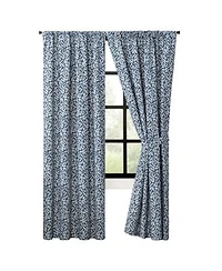 Ellis Curtain Sea Tumble Window Treatment 3 X22 Rod Pocket 100 Cotton Curtain Panels Pairs 100 X22 X 63 X22 Navy