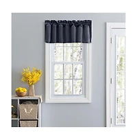 Ellis Stacey 3" Rod Pocket High Quality Fabric Solid Color Window Lined Filler Valance 42"x13" Navy