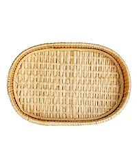 Household Essentials Handwoven Willow Nestable Oval Trays, Natural, Set of 2