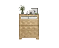 Casainc Wood Storage Cabinet with 4 Drawers