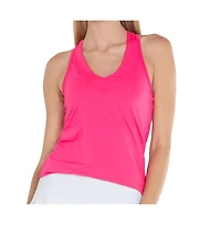 Lucky In Love Women's V-Neck with Built-In Bra Tennis Tank