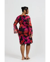 Fashion-szn Curve Women's Bold Floral Print Mini Dress