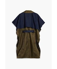 Desigual Women's Bimaterial trench-style poncho