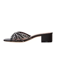 Linea Paolo Ivona Women's Block Heel Mesh Beaded Slide