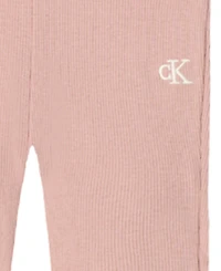 Calvin Klein Girls Toddler 2T-4T 3-Piece Full Zip Vest, Top and Pants Set