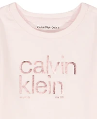 Calvin Klein Girls 4-6X 3-Piece High Neck Vest, T-Shirt and Pants Set