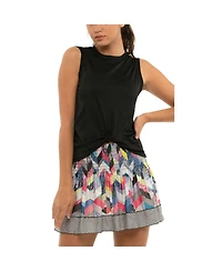 Lucky Love Women's Twist Front Tennis Tank Top