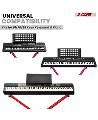 5 Core Keyboard Stand Dual X Shape Adjustable Foldable Portable Key Board Dj Controller Stands