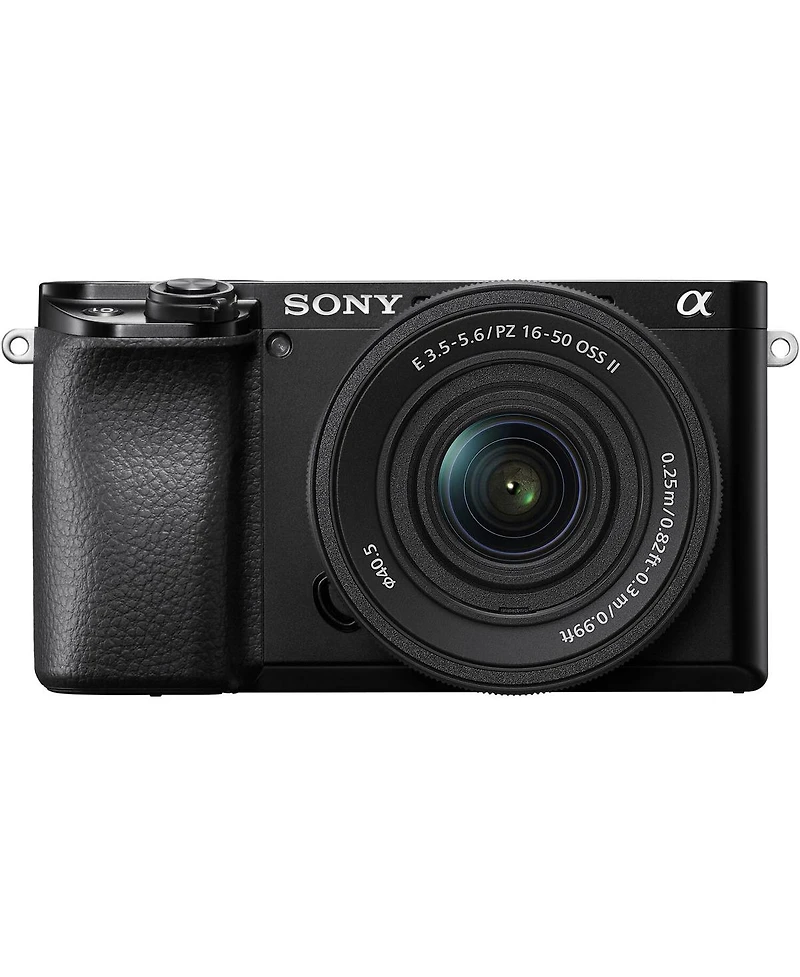 Sony Alpha A6100 Mirrorless Digital Camera, with 16-50mm Lens (Black) Basic Bundle with Filter Kit, Battery, Charger, Bag, 32GB Sd Card