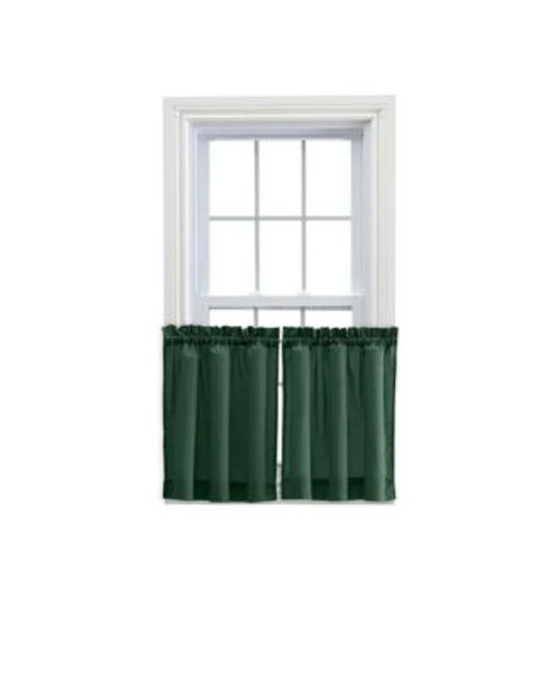 Ellis Stacey 1.5 X22 Rod Pocket High Quality Fabric Solid Color Window Tailored Tier Pair 56 X22x36 X22 Harvest
