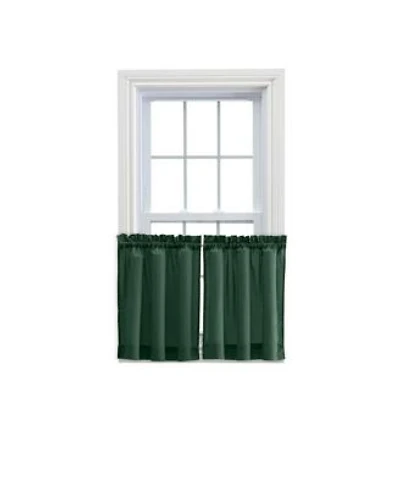 Ellis Stacey 1.5 X22 Rod Pocket High Quality Fabric Solid Color Window Tailored Tier Pair 56 X22x36 X22 Harvest