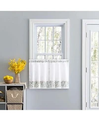 Ellis Country Floral Small Scale 1.5 X22 Rod Pocket Floral Pattern With Ruffle Lace Edge Tier 58 X22x30 X22 Multicolor