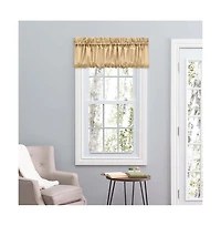 Ellis Stacey Solid Color Window 1.5" Rod Pocket High Quality Fabric Balloon Valance 60"x15" Almond
