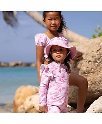 Snapper Rock Baby Girls Pink Lagoon Ls Sunsuit