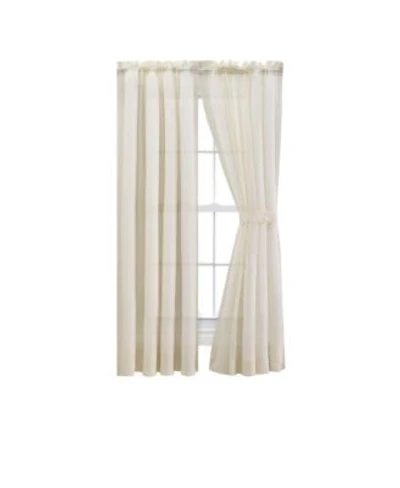 Ellis Curtain Cotton Voile 1.5 X22 Rod Packet Tailored Curtain Panel Pair For Windows 80 X22 X 84 X22 Natural