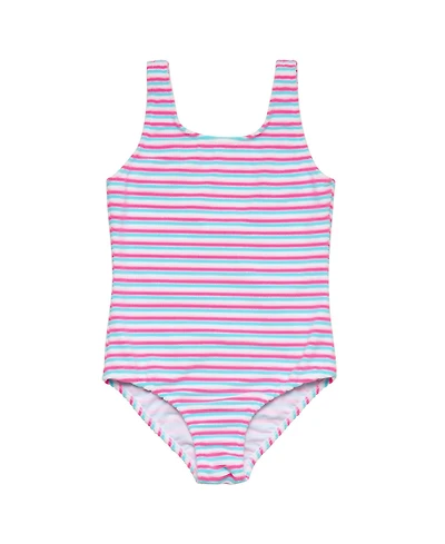 Snapper Rock Big Girls Sorbet Stripe Teen Scoop Swimsuit