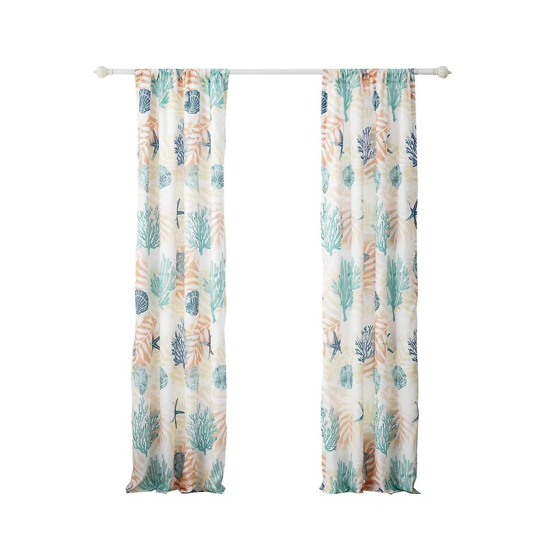 Montego Window Panel Blackout Curtain Pair 42" x 84" Aqua by Greenland Home Fashions