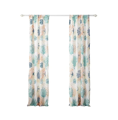 Montego Window Panel Blackout Curtain Pair 42" x 84" Aqua by Greenland Home Fashions