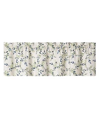 Ellis Vintage Stylish Medium Scale Printed Vine Pattern 1.5" Rod Pocket Tailored Valance 58"x15" Azure