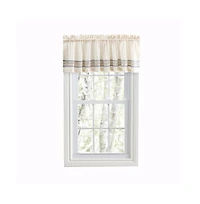 Ellis Curtain Richmark 1.5" Rod Pocket Tailored Valance for Windows 70" x 15" Natural