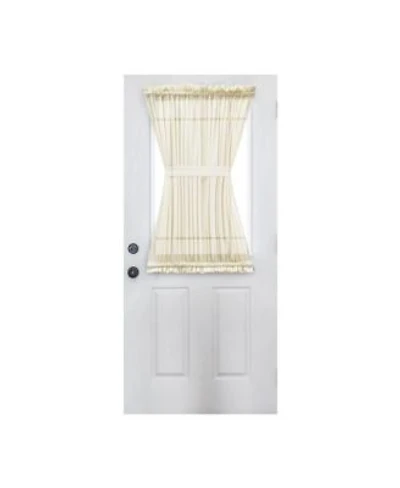 Ellis Curtain Shadow Stripe 1.5 X22 Rod Pocket Semi Sheer Door Curtain Panel 40 X22 X 72 X22 Natural