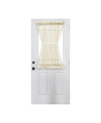 Ellis Curtain Shadow Stripe 1.5 X22 Rod Pocket Semi Sheer Door Curtain Panel 40 X22 X 72 X22 Natural
