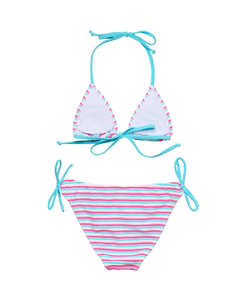 Snapper Rock Big Girls 4-16 Sorbet Stripe Teen Triangle Bikini