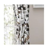 Ellis Curtain Magnolia Lined 3" Rod Pocket Curtain Panel Pair with Tiebacks 100" x 63