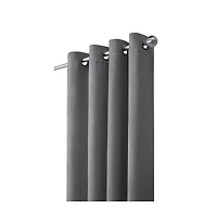Thermaplus Navar Blackout Window Treatment Grommet Curtain Panel for Bedroom Livingroom 54" x Dark Grey