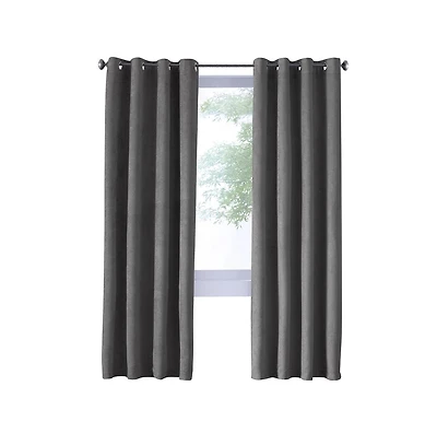 Thermaplus Navar Blackout Window Treatment Grommet Curtain Panel for Bedroom Livingroom 54" x Dark Grey