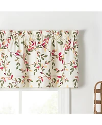 Ellis Vintage Stylish Medium Scale Printed Vine Pattern 1.5" Rod Pocket Tailored Valance 58"x15" Pecan