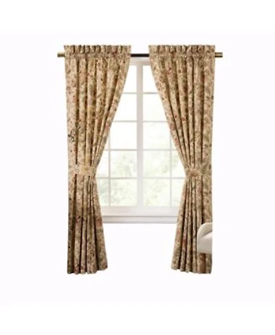 Ellis Curtain Regency 3 X22 Rod Pocket Curtain Panel Pair With Tiebacks 96 X22 X 96 X22 Antique