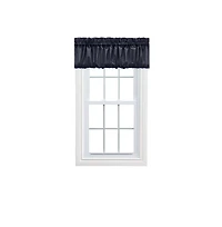 Ellis Stacey 1.5" Rod Pocket High Quality Fabric Solid Color Window Balloon Valance 60"x15" Navy