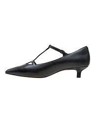 Celia | Pointed toe T-Strap Kitten Heel Pump