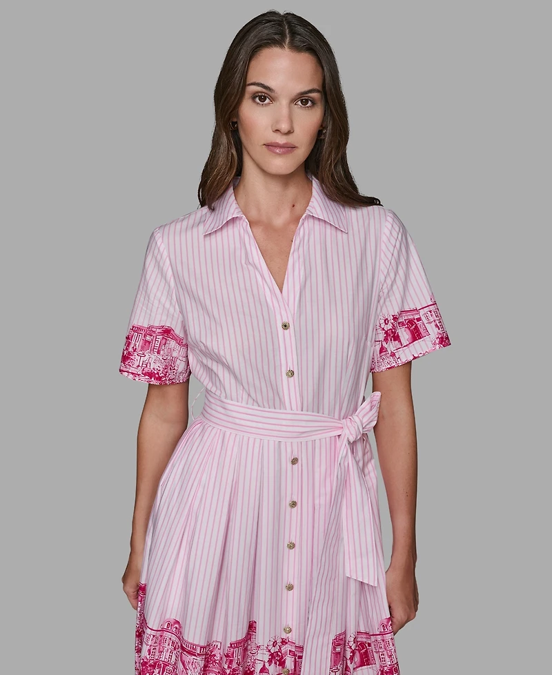 Karl Lagerfeld Paris Women's Printed Shirt Dress