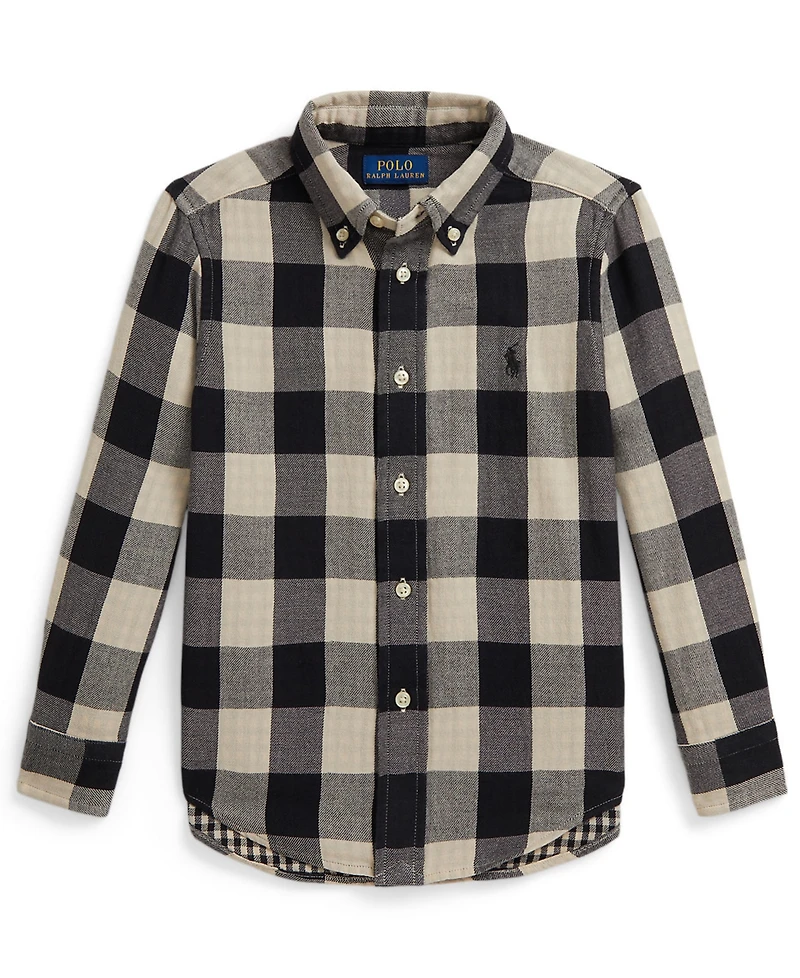 Polo Ralph Lauren 2-7 Buffalo Check Double-Faced Cotton Shirt