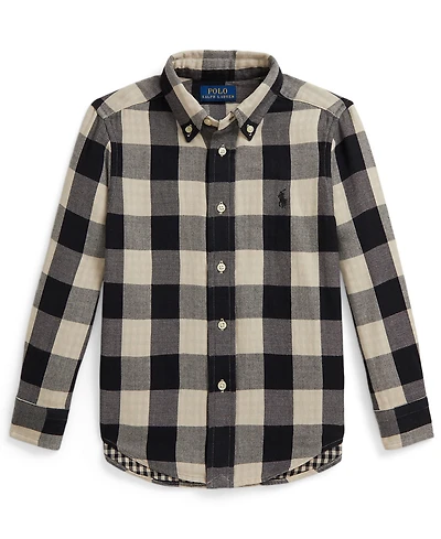 Polo Ralph Lauren 2-7 Buffalo Check Double-Faced Cotton Shirt