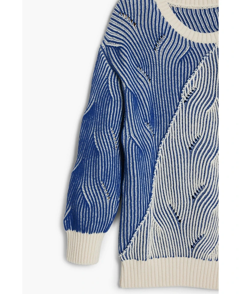 Desigual Girls's Textured striped sweater