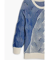 Desigual Girls's Textured striped sweater