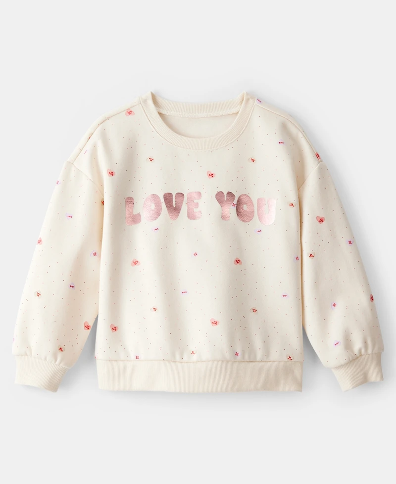 Carter's Girls Toddler 2T-5T DayDream Heart Long-Sleeve Sweatshirt
