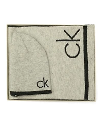 Calvin Klein Men's 2-Piece Fuzzy Scarf and Hat Set