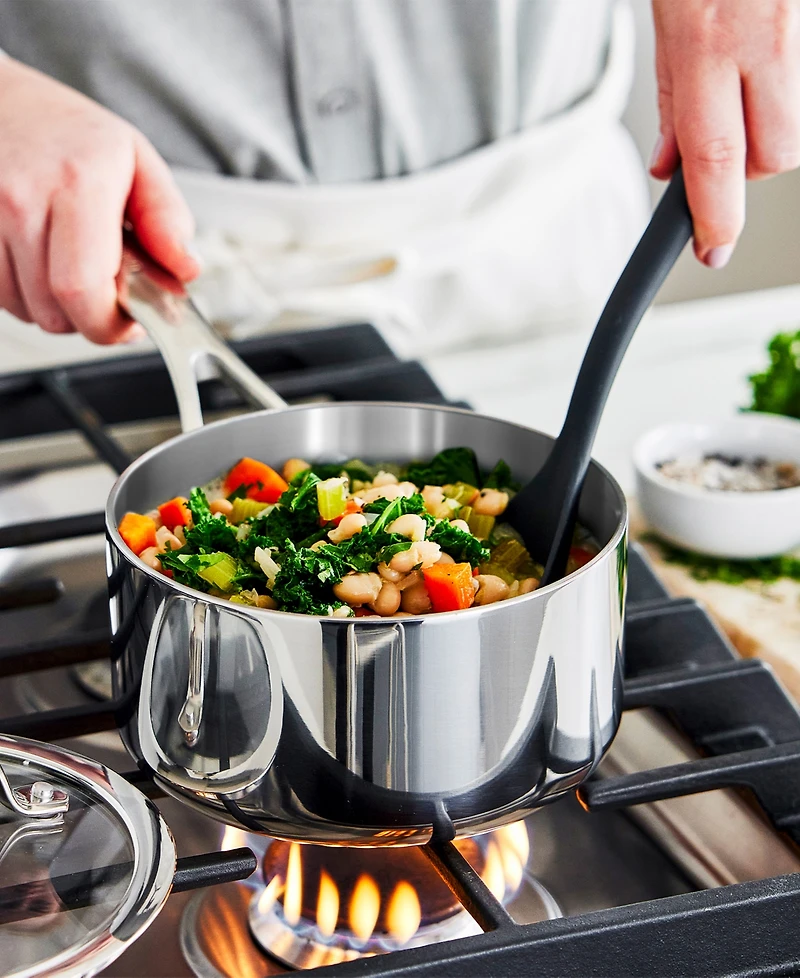 GreenPan Valencia Pro Stainless Steel Uncoated 1.6-Quart Saucepan with Lid