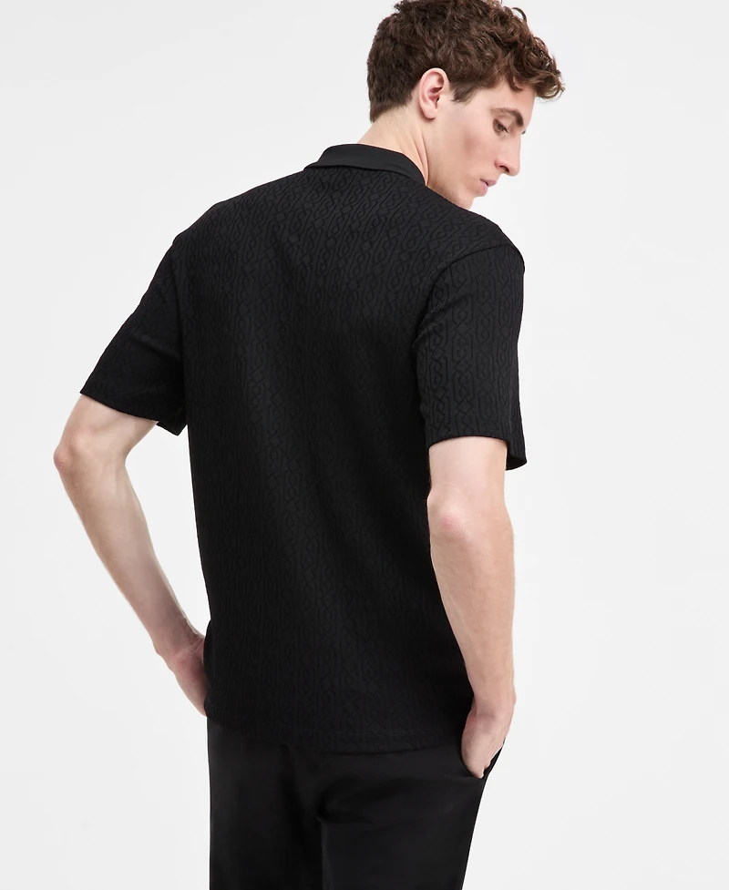 Hugo Boss Men's Dallovo Relaxed-Fit Short-Sleeve Textured Polo Shirt